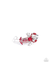 Load image into Gallery viewer, 2pc SET Legendary Lobster - Red necklace + bracelet D031
