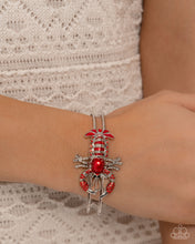 Load image into Gallery viewer, 2pc SET Legendary Lobster - Red necklace + bracelet D031
