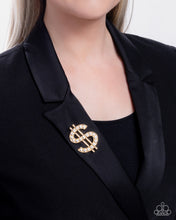 Load image into Gallery viewer, Raking in the Bling - Gold Brooch B109
