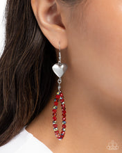 Load image into Gallery viewer, Treasured Teardrops - Red earring G048

