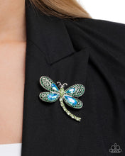 Load image into Gallery viewer, Divine Dragonfly - Green Brooch A041
