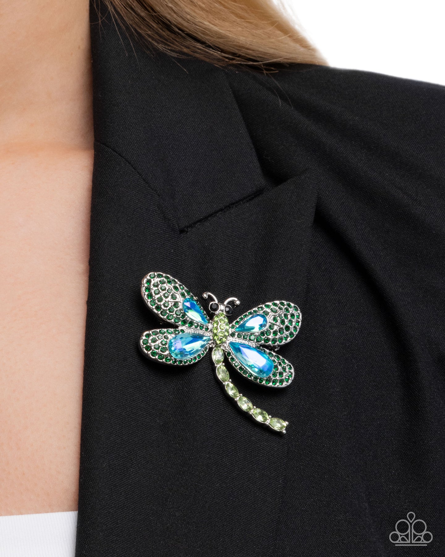 Divine Dragonfly - Green Brooch A041