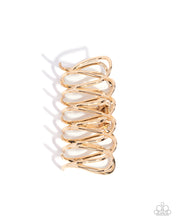 Load image into Gallery viewer, Scalloped Showstopper - Gold claw Hair Clip E070
