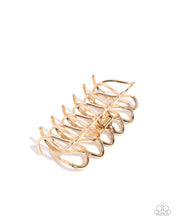 Load image into Gallery viewer, Scalloped Showstopper - Gold claw Hair Clip E070
