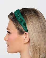 Load image into Gallery viewer, Beaded Boarding School - Green headband
