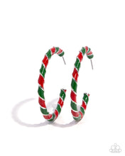 Load image into Gallery viewer, Candy Cane Lane - Multi hoop earring 521
