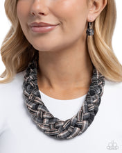 Load image into Gallery viewer, Fine Flannel - Black necklace MRUS

