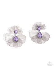 Load image into Gallery viewer, Wiry Wisdom - Purple earring D061
