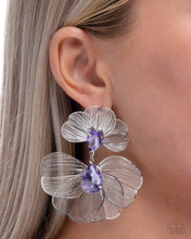Load image into Gallery viewer, Wiry Wisdom - Purple earring D061
