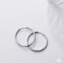 Load image into Gallery viewer, Surmounting Sheen - Silver hoop earring OCT 2025 LOP C003
