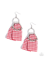 Load image into Gallery viewer, Picnic Pizzazz - Red earring E084
