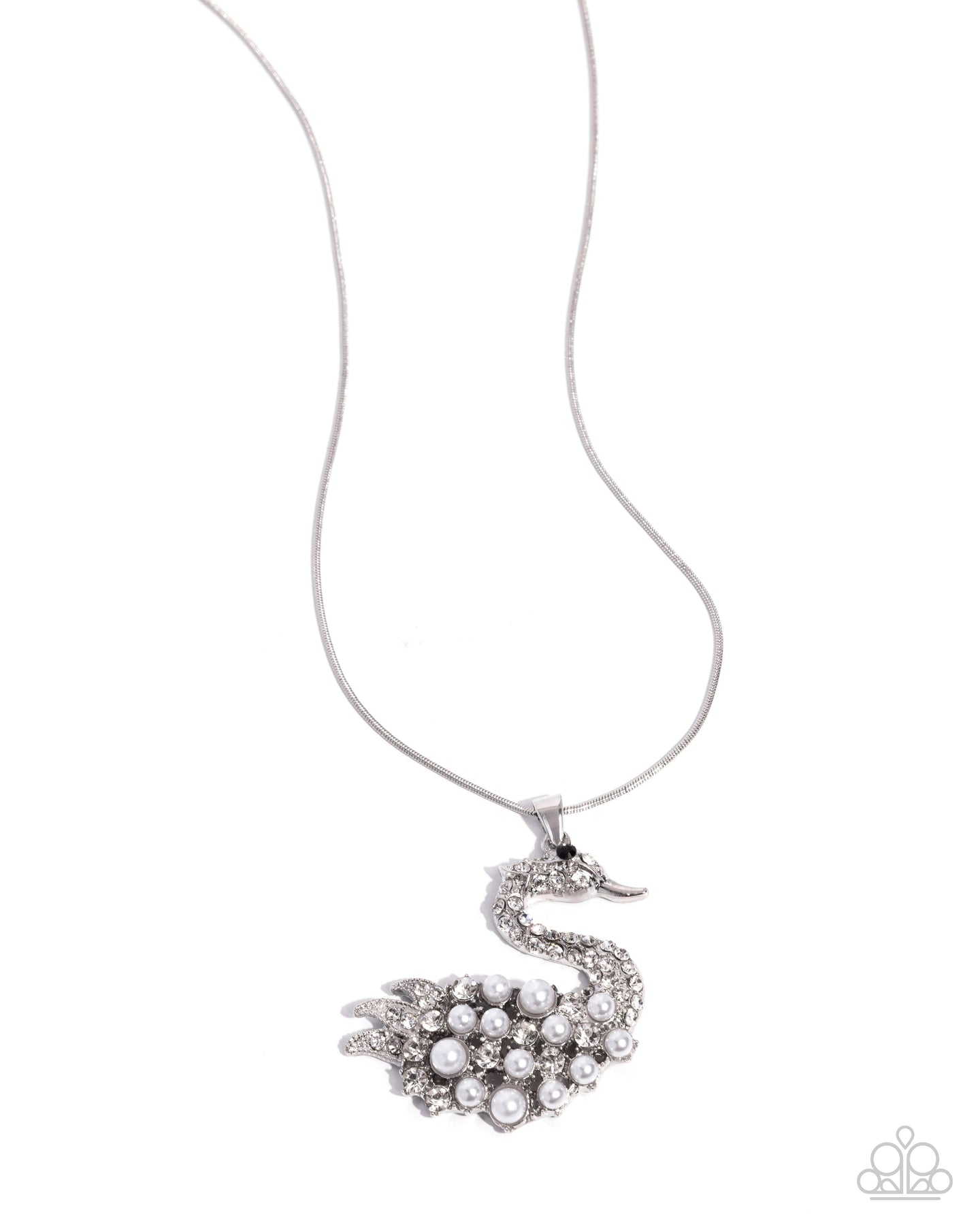 Swan Shimmer - White necklace E045
