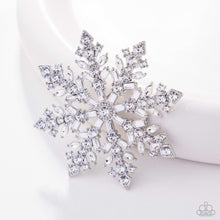Load image into Gallery viewer, Snowflake Solstice - White Brooch NOV 2025 LOP D083
