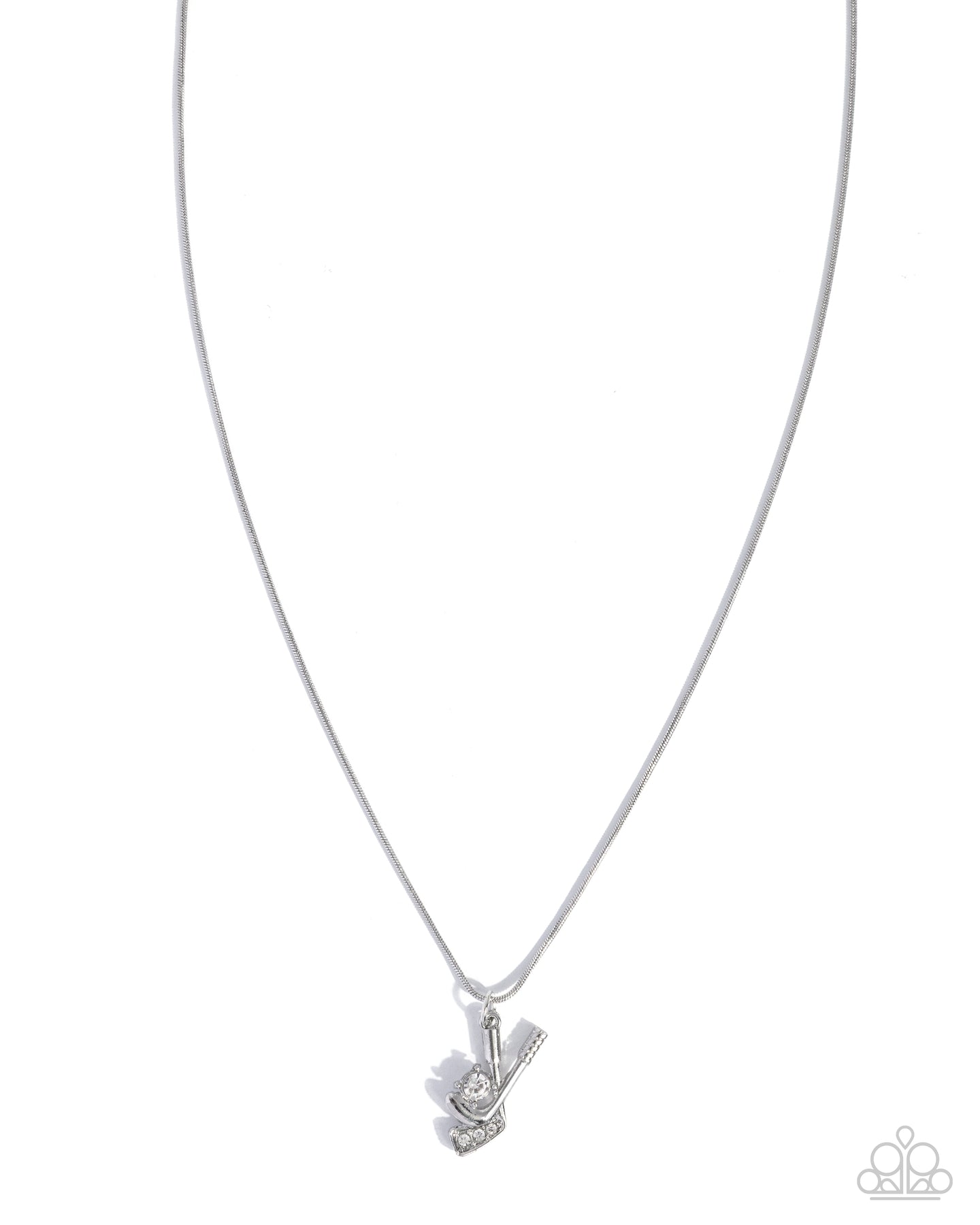 Hockey Game - White necklace D057