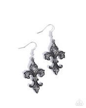 Load image into Gallery viewer, Fancy Fleur-De-Lis - Silver earring A029
