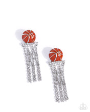 Load image into Gallery viewer, Slam Dunk Shimmer - Orange post earring A041
