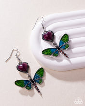 Load image into Gallery viewer, Dragonfly Devotion - Purple earring D054
