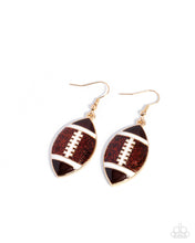 Load image into Gallery viewer, Football Facade - Brown earring A007
