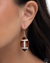 Load image into Gallery viewer, Football Facade - Brown earring A007
