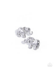 Load image into Gallery viewer, Elephant Eloquence - Silver post earring D081
