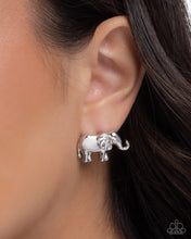 Load image into Gallery viewer, Elephant Eloquence - Silver post earring D081
