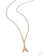 Load image into Gallery viewer, Eiffel Tower Eloquence - Gold necklace D054
