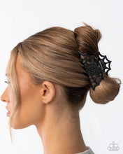 Load image into Gallery viewer, Spiderweb Season - Black hair clip UP
