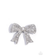 Load image into Gallery viewer, Bow Bravado - White Brooch B008

