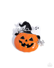 Load image into Gallery viewer, Historic Halloween - Orange Brooch E084
