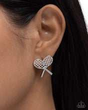 Load image into Gallery viewer, Tennis Team - Silver post earring A023
