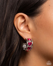 Load image into Gallery viewer, Heartfelt Homage - Pink hoop earring A084
