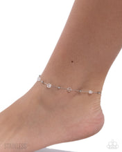 Load image into Gallery viewer, Defaced Dedication - White anklet STAINLESS STEEL A018

