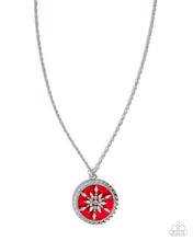 Load image into Gallery viewer, Snowflake Story - Red necklace E065
