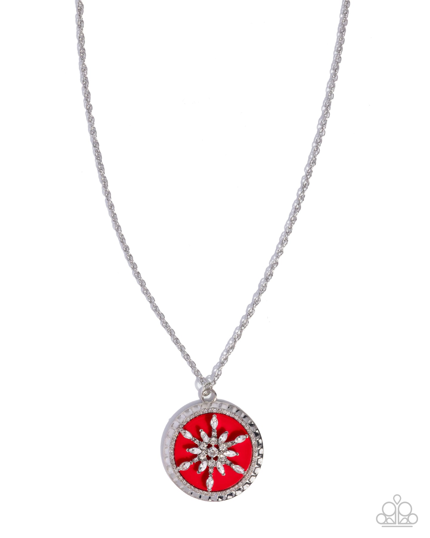 Snowflake Story - Red necklace E065