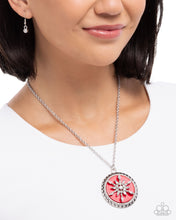 Load image into Gallery viewer, Snowflake Story - Red necklace E065
