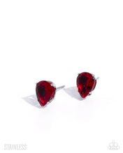 Load image into Gallery viewer, Teardrop Transit - Red post earring B042
