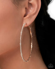 Load image into Gallery viewer, Sensational Squares - Gold hoop earring NOV 2025 LOP D005
