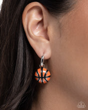 Load image into Gallery viewer, Adorable Airball - Orange hoop earring A087
