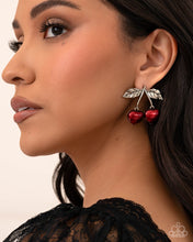 Load image into Gallery viewer, Confident Cherries - Red post earring D085
