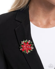 Load image into Gallery viewer, Popular Poinsettia - Red Brooch A016
