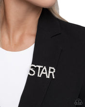 Load image into Gallery viewer, Superstar Sum - White Brooch D081
