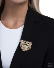Load image into Gallery viewer, Leopard Location - Gold Brooch D083
