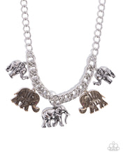 Load image into Gallery viewer, Elephant Herd - Multi necklace B127
