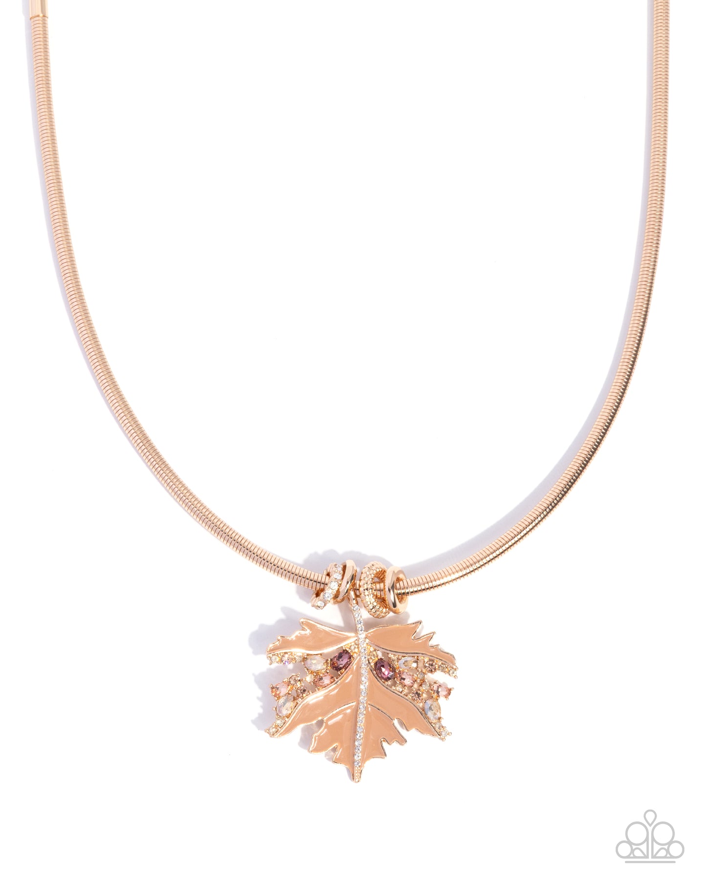 Lovely Leaf - Brown necklace A055
