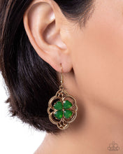 Load image into Gallery viewer, Lyrical Luck - Green earring B023
