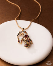 Load image into Gallery viewer, Ferocious Feline - Gold necklace March 2026 LOP G052
