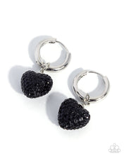 Load image into Gallery viewer, Affectionate Aim - Black hoop earrings A017
