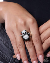 Load image into Gallery viewer, Polished Panda - Black Ring E069
