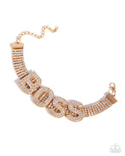Load image into Gallery viewer, Boldly Bossy - Gold bracelet UP
