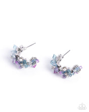 Load image into Gallery viewer, Memorable Monarchs - Blue hoop earring 7/1 preorder
